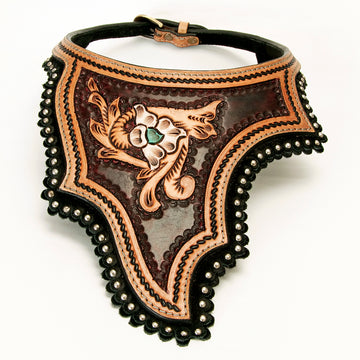 American Darling ADJWF102 Hand Tooled Carved Genuine Leather Jewelry Necklace